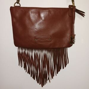 Lucky Brand Brown Crossbody Bag with Fringe